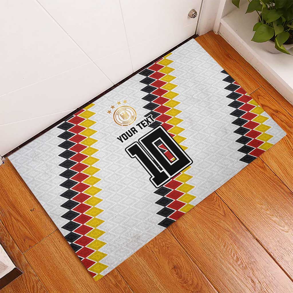 Custom Germany National Football Rubber Doormat Inspired German Flag and Bavarian Renaissance Motifs - Wonder Print Shop