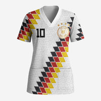 Custom Germany National Football Scrub Top Inspired German Flag and Bavarian Renaissance Motifs - Wonder Print Shop