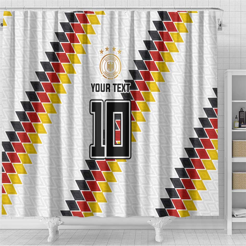Custom Germany National Football Shower Curtain Inspired German Flag and Bavarian Renaissance Motifs - Wonder Print Shop