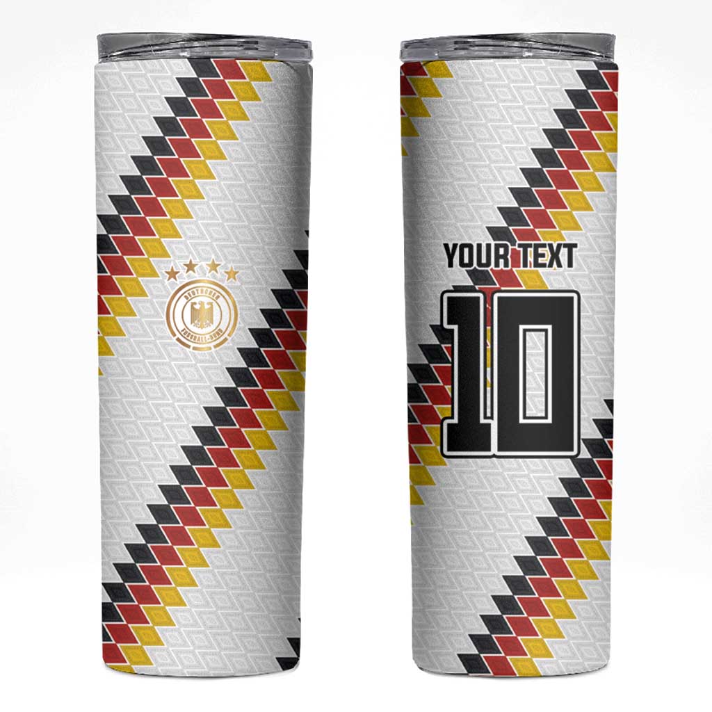 Custom Germany National Football Skinny Tumbler Inspired German Flag and Bavarian Renaissance Motifs - Wonder Print Shop