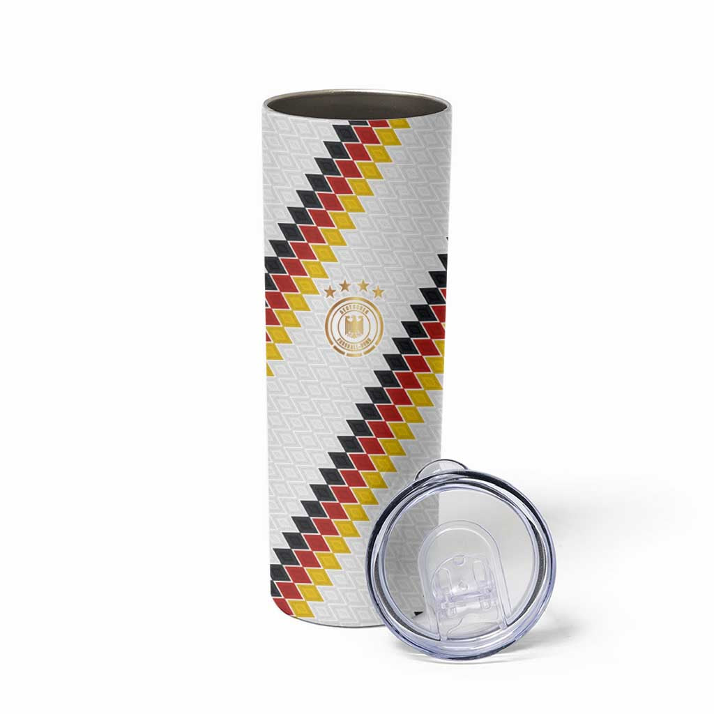 Custom Germany National Football Skinny Tumbler Inspired German Flag and Bavarian Renaissance Motifs - Wonder Print Shop