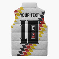 Custom Germany National Football Sleeveless Puffer Jacket Inspired German Flag and Bavarian Renaissance Motifs - Wonder Print Shop