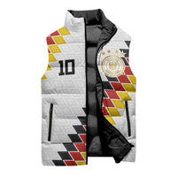 Custom Germany National Football Sleeveless Puffer Jacket Inspired German Flag and Bavarian Renaissance Motifs - Wonder Print Shop