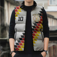 Custom Germany National Football Sleeveless Puffer Jacket Inspired German Flag and Bavarian Renaissance Motifs - Wonder Print Shop