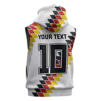 Custom Germany National Football Sleeveless Zip Hoodie Inspired German Flag and Bavarian Renaissance Motifs - Wonder Print Shop