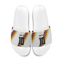 Custom Germany National Football Slide Sandals Inspired German Flag and Bavarian Renaissance Motifs - Wonder Print Shop