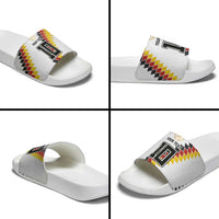 Custom Germany National Football Slide Sandals Inspired German Flag and Bavarian Renaissance Motifs - Wonder Print Shop