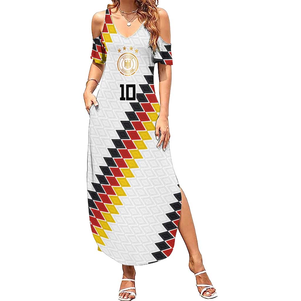 Custom Germany National Football Summer Maxi Dress Inspired German Flag and Bavarian Renaissance Motifs - Wonder Print Shop