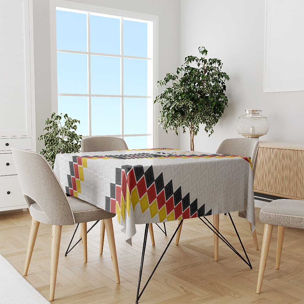 Custom Germany National Football Tablecloth Inspired German Flag and Bavarian Renaissance Motifs - Wonder Print Shop