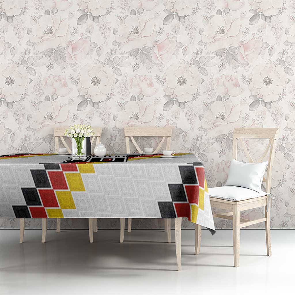Custom Germany National Football Tablecloth Inspired German Flag and Bavarian Renaissance Motifs - Wonder Print Shop