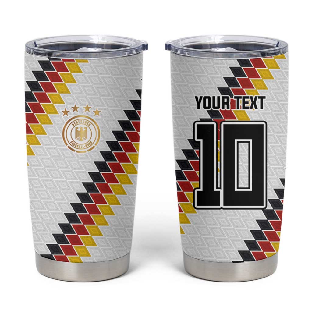 Custom Germany National Football Tumbler Cup Inspired German Flag and Bavarian Renaissance Motifs - Wonder Print Shop