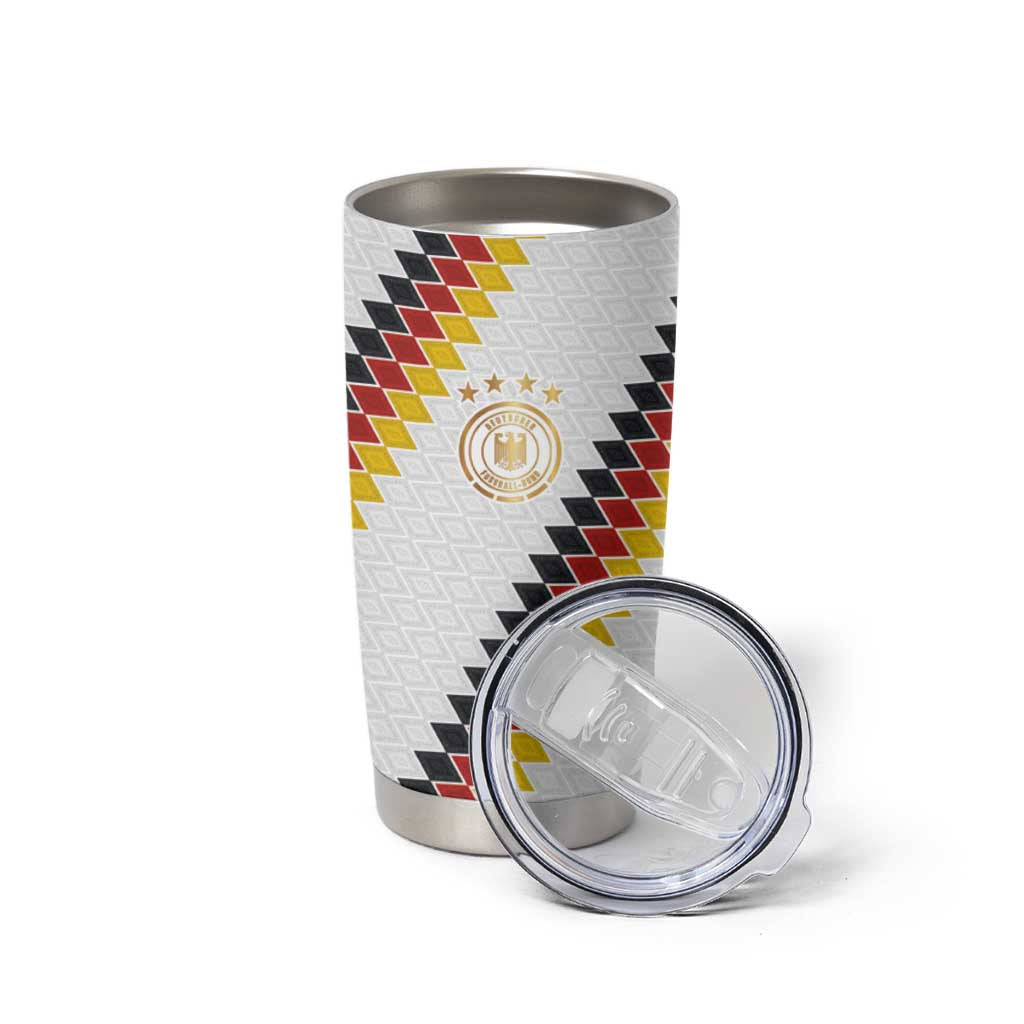 Custom Germany National Football Tumbler Cup Inspired German Flag and Bavarian Renaissance Motifs - Wonder Print Shop