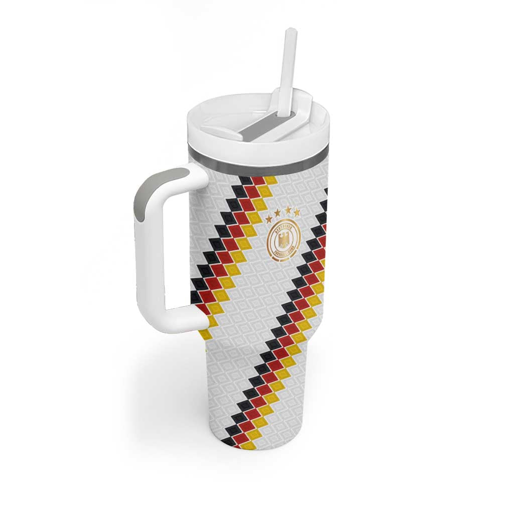 Custom Germany National Football Tumbler With Handle Inspired German Flag and Bavarian Renaissance Motifs - Wonder Print Shop
