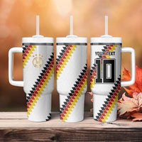Custom Germany National Football Tumbler With Handle Inspired German Flag and Bavarian Renaissance Motifs - Wonder Print Shop