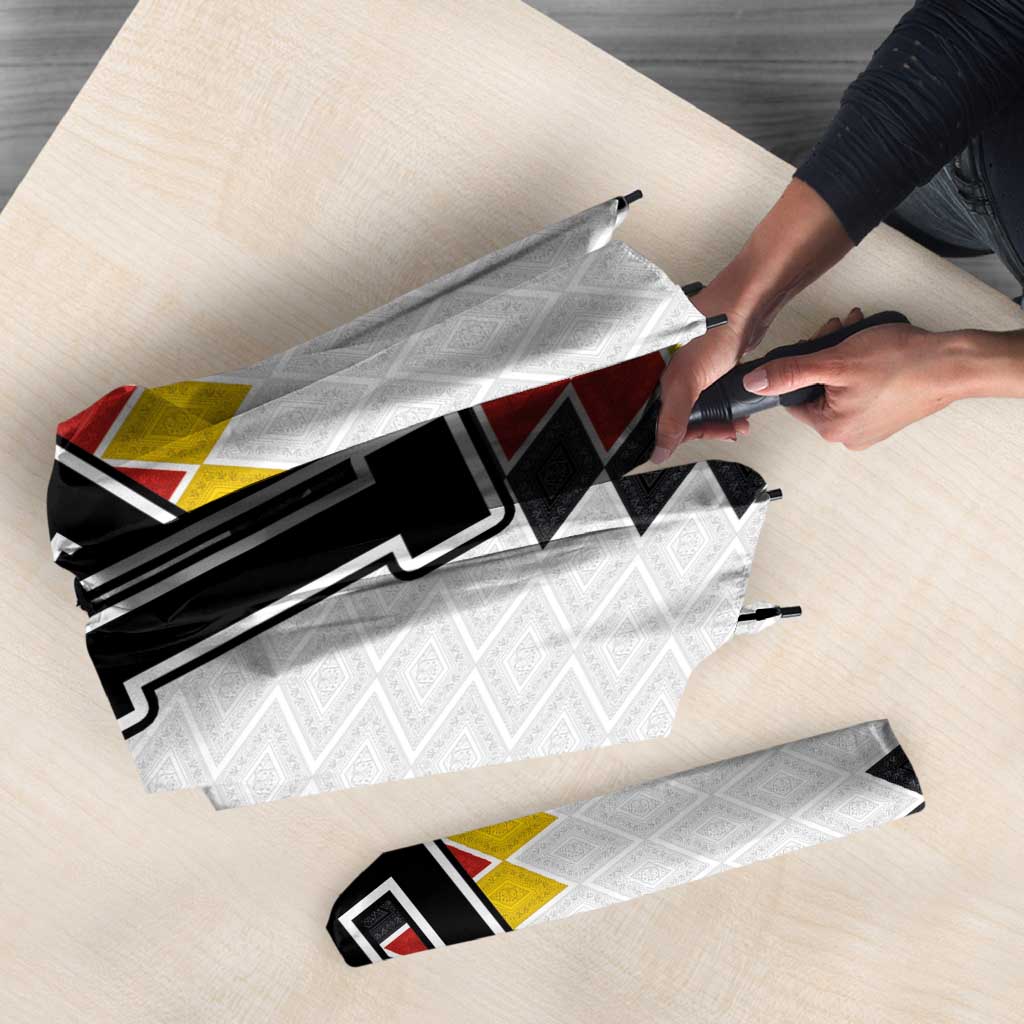 Custom Germany National Football Umbrella Inspired German Flag and Bavarian Renaissance Motifs - Wonder Print Shop