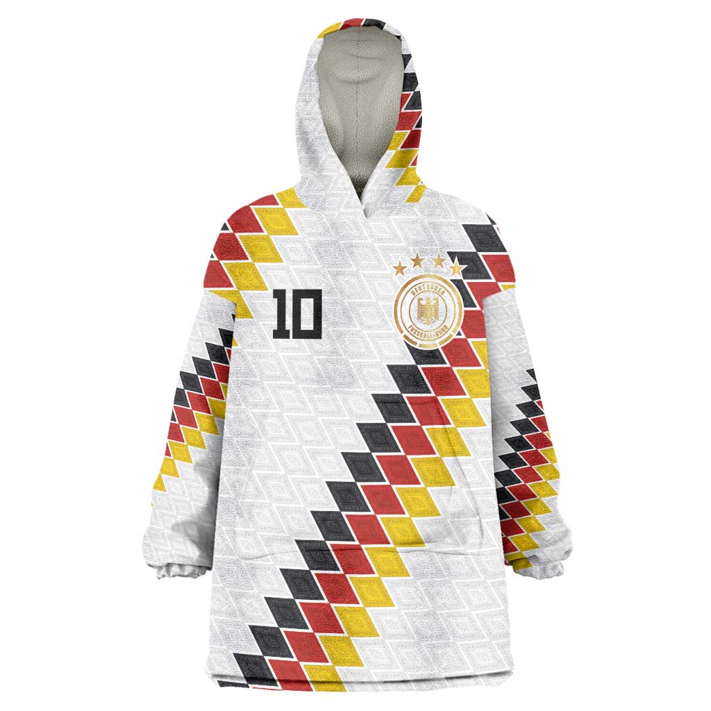 Custom Germany National Football Wearable Blanket Hoodie Inspired German Flag and Bavarian Renaissance Motifs - Wonder Print Shop