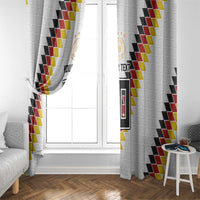 Custom Germany National Football Window Curtain Inspired German Flag and Bavarian Renaissance Motifs - Wonder Print Shop