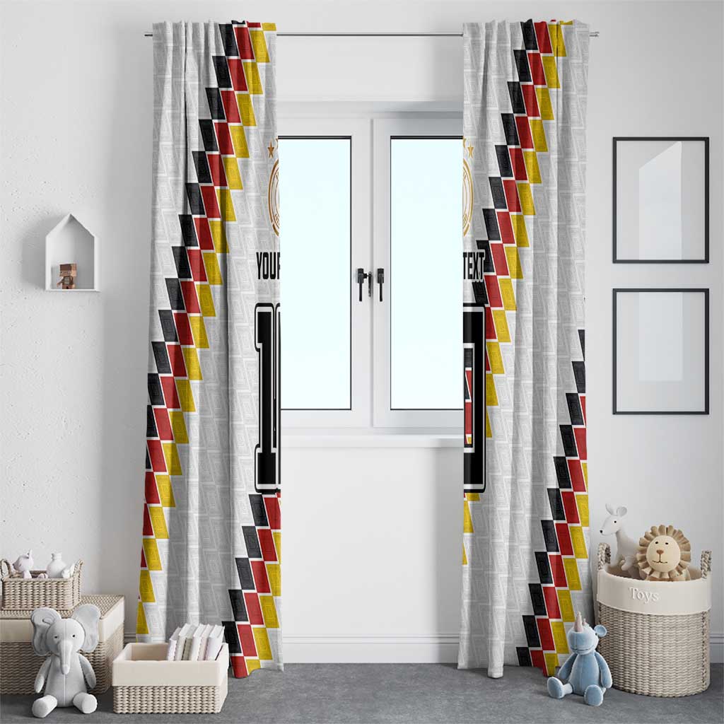 Custom Germany National Football Window Curtain Inspired German Flag and Bavarian Renaissance Motifs - Wonder Print Shop