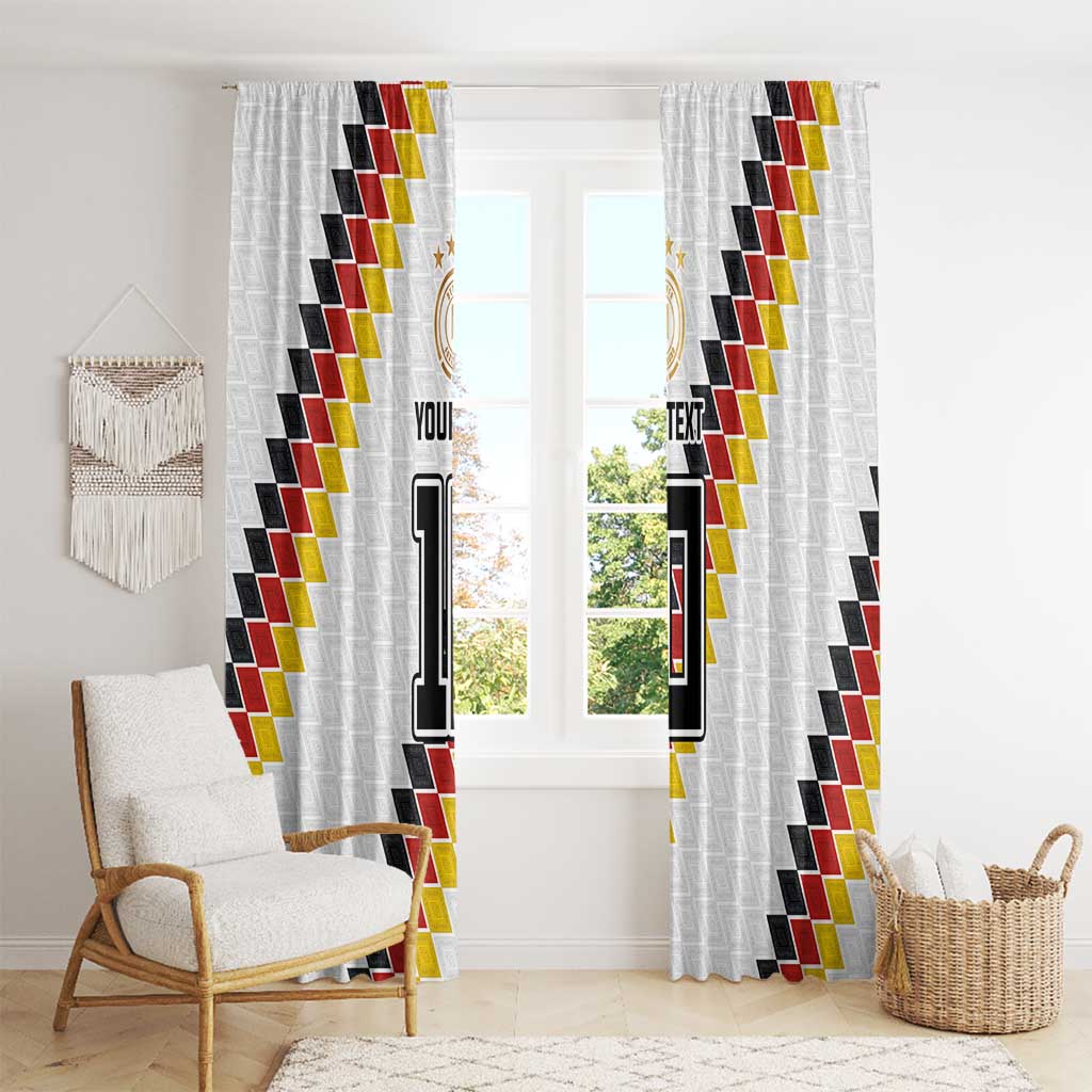 Custom Germany National Football Window Curtain Inspired German Flag and Bavarian Renaissance Motifs - Wonder Print Shop