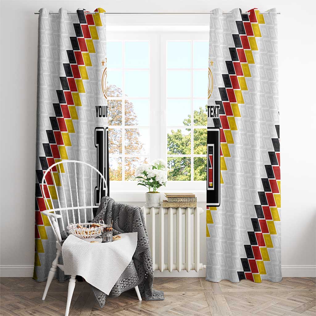 Custom Germany National Football Window Curtain Inspired German Flag and Bavarian Renaissance Motifs - Wonder Print Shop