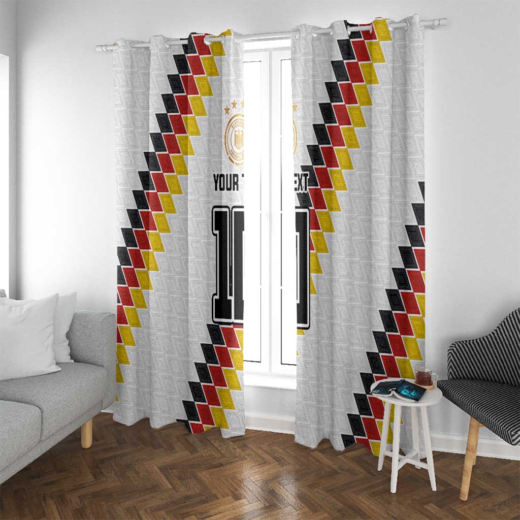 Custom Germany National Football Window Curtain Inspired German Flag and Bavarian Renaissance Motifs - Wonder Print Shop