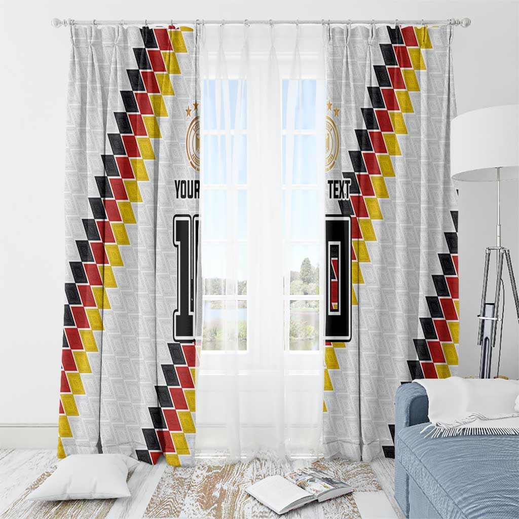 Custom Germany National Football Window Curtain Inspired German Flag and Bavarian Renaissance Motifs - Wonder Print Shop