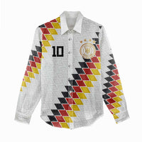 Custom Germany National Football Women Casual Shirt Inspired German Flag and Bavarian Renaissance Motifs - Wonder Print Shop