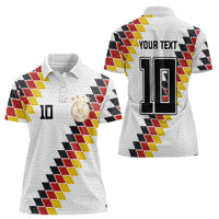 Custom Germany National Football Women Polo Shirt Inspired German Flag and Bavarian Renaissance Motifs - Wonder Print Shop