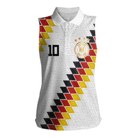 Custom Germany National Football Women Sleeveless Polo Shirt Inspired German Flag and Bavarian Renaissance Motifs - Wonder Print Shop