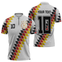 Custom Germany National Football Zipper Polo Shirt Inspired German Flag and Bavarian Renaissance Motifs - Wonder Print Shop