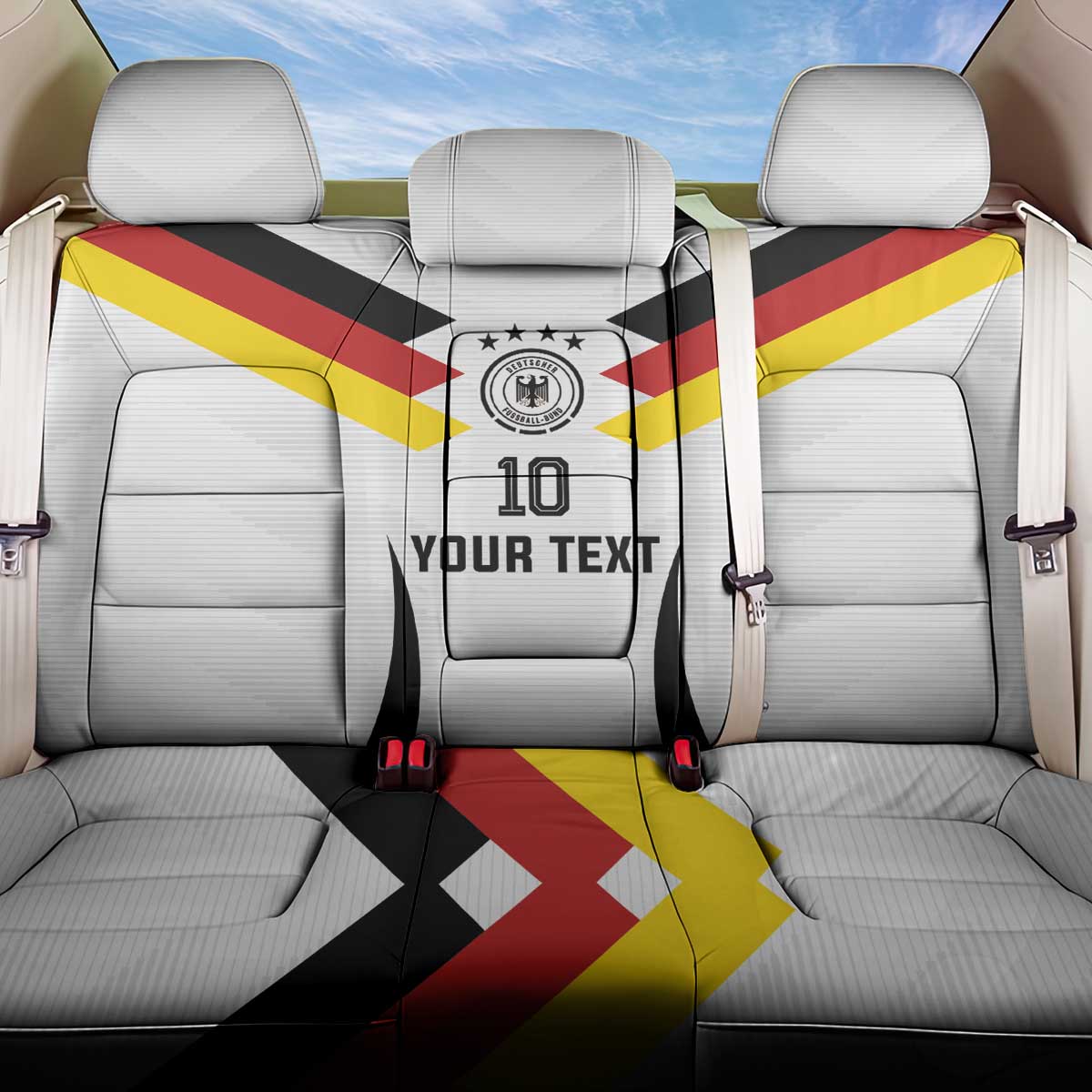 Custom Germany National Football Back Car Seat Cover Die Mannschaft 2026 - Wonder Print Shop