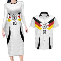 Custom Germany National Football Couples Matching Long Sleeve Bodycon Dress and Hawaiian Shirt Die Mannschaft 2026 - Wonder Print Shop