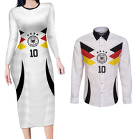Custom Germany National Football Couples Matching Long Sleeve Bodycon Dress and Long Sleeve Button Shirt Die Mannschaft 2026 - Wonder Print Shop