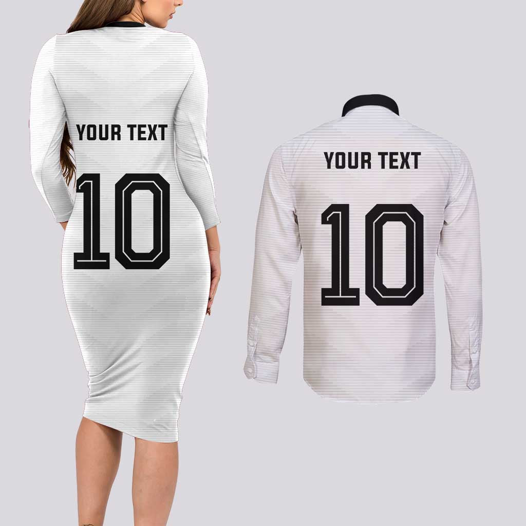 Custom Germany National Football Couples Matching Long Sleeve Bodycon Dress and Long Sleeve Button Shirt Die Mannschaft 2026 - Wonder Print Shop