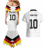Custom Germany National Football Couples Matching Mermaid Dress and Hawaiian Shirt Die Mannschaft 2026 - Wonder Print Shop