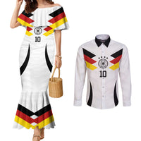 Custom Germany National Football Couples Matching Mermaid Dress and Long Sleeve Button Shirt Die Mannschaft 2026 - Wonder Print Shop