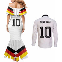 Custom Germany National Football Couples Matching Mermaid Dress and Long Sleeve Button Shirt Die Mannschaft 2026 - Wonder Print Shop
