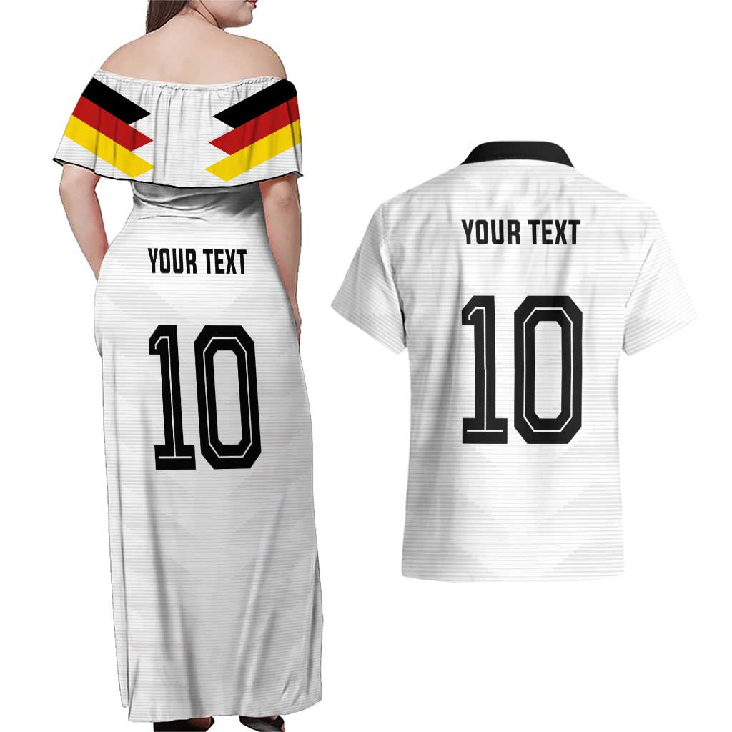 Custom Germany National Football Couples Matching Off Shoulder Maxi Dress and Hawaiian Shirt Die Mannschaft 2026 - Wonder Print Shop