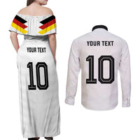 Custom Germany National Football Couples Matching Off Shoulder Maxi Dress and Long Sleeve Button Shirt Die Mannschaft 2026 - Wonder Print Shop
