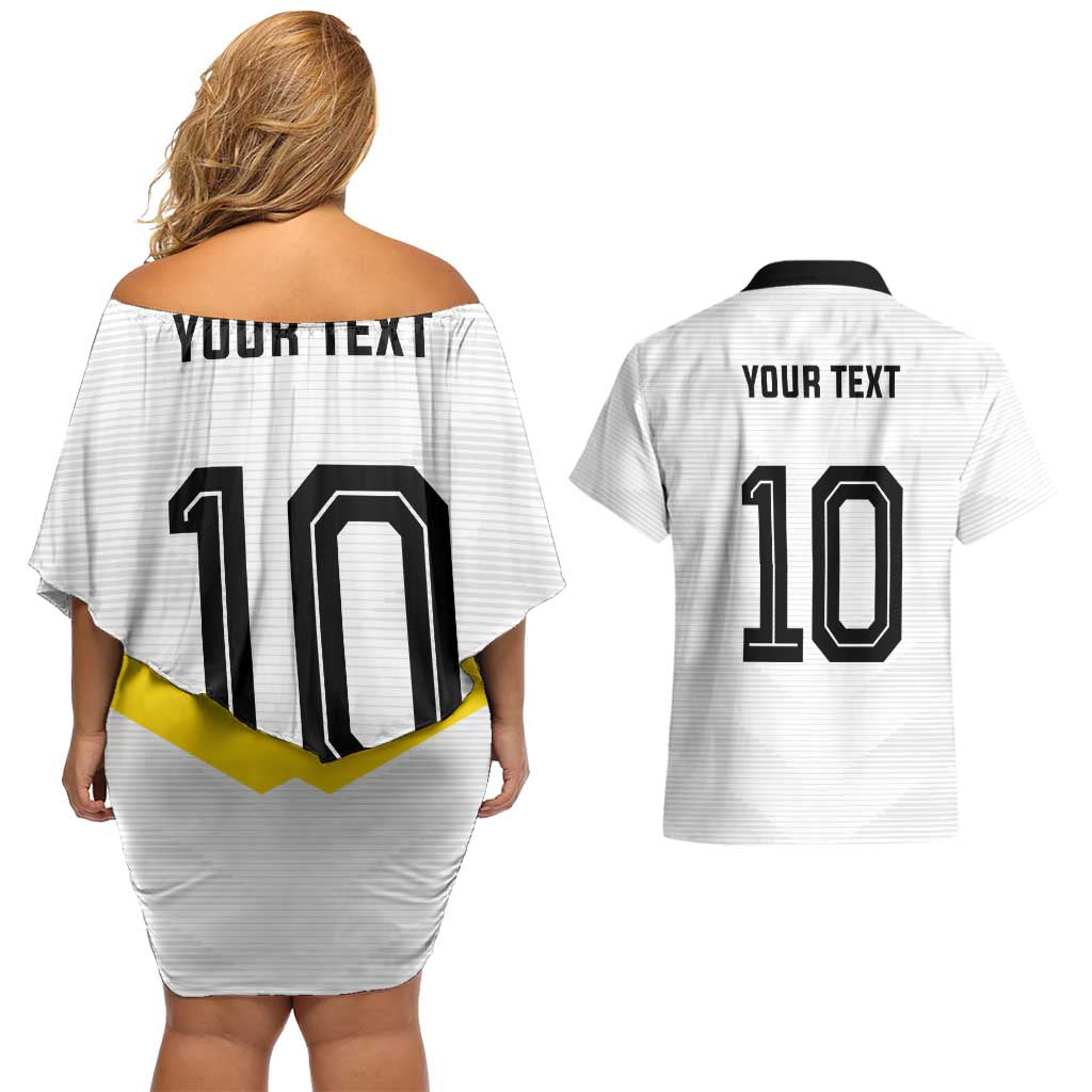 Custom Germany National Football Couples Matching Off Shoulder Short Dress and Hawaiian Shirt Die Mannschaft 2026 - Wonder Print Shop