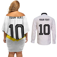 Custom Germany National Football Couples Matching Off Shoulder Short Dress and Long Sleeve Button Shirt Die Mannschaft 2026 - Wonder Print Shop