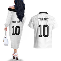 Custom Germany National Football Couples Matching Off The Shoulder Long Sleeve Dress and Hawaiian Shirt Die Mannschaft 2026 - Wonder Print Shop