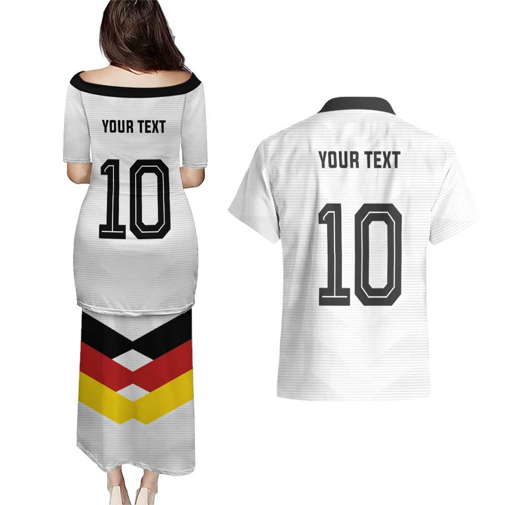 Custom Germany National Football Couples Matching Puletasi and Hawaiian Shirt Die Mannschaft 2026 - Wonder Print Shop