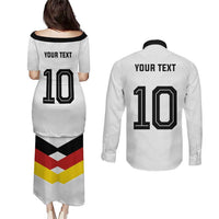 Custom Germany National Football Couples Matching Puletasi and Long Sleeve Button Shirt Die Mannschaft 2026 - Wonder Print Shop