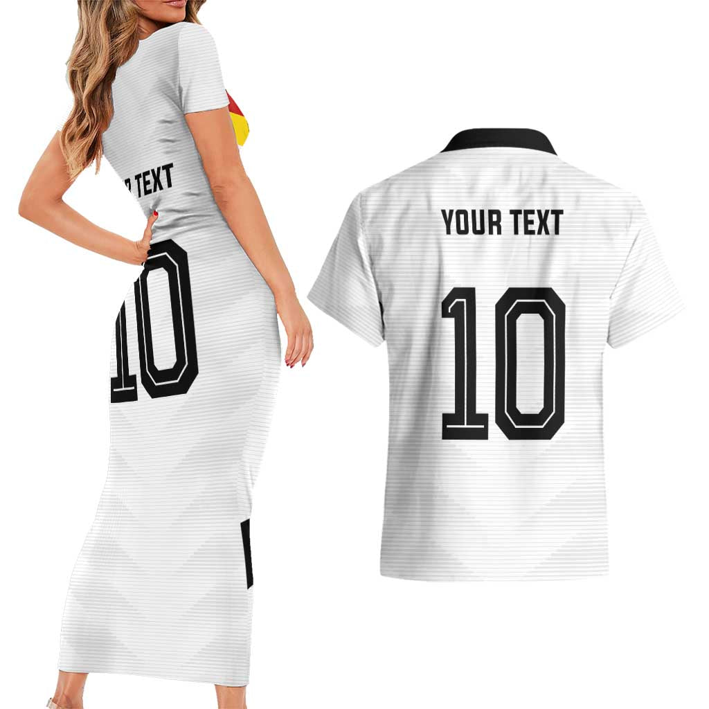 Custom Germany National Football Couples Matching Short Sleeve Bodycon Dress and Hawaiian Shirt Die Mannschaft 2026 - Wonder Print Shop