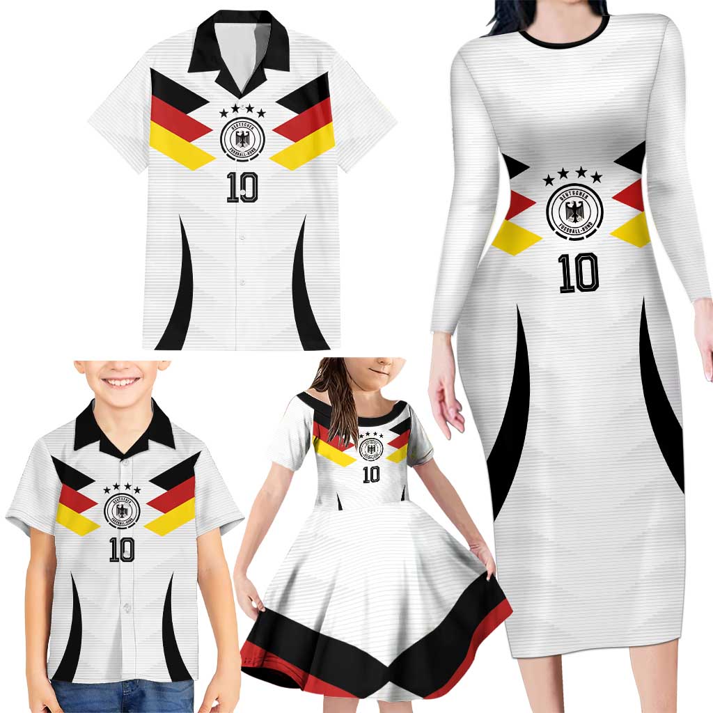 Custom Germany National Football Family Matching Long Sleeve Bodycon Dress and Hawaiian Shirt Die Mannschaft 2026 - Wonder Print Shop