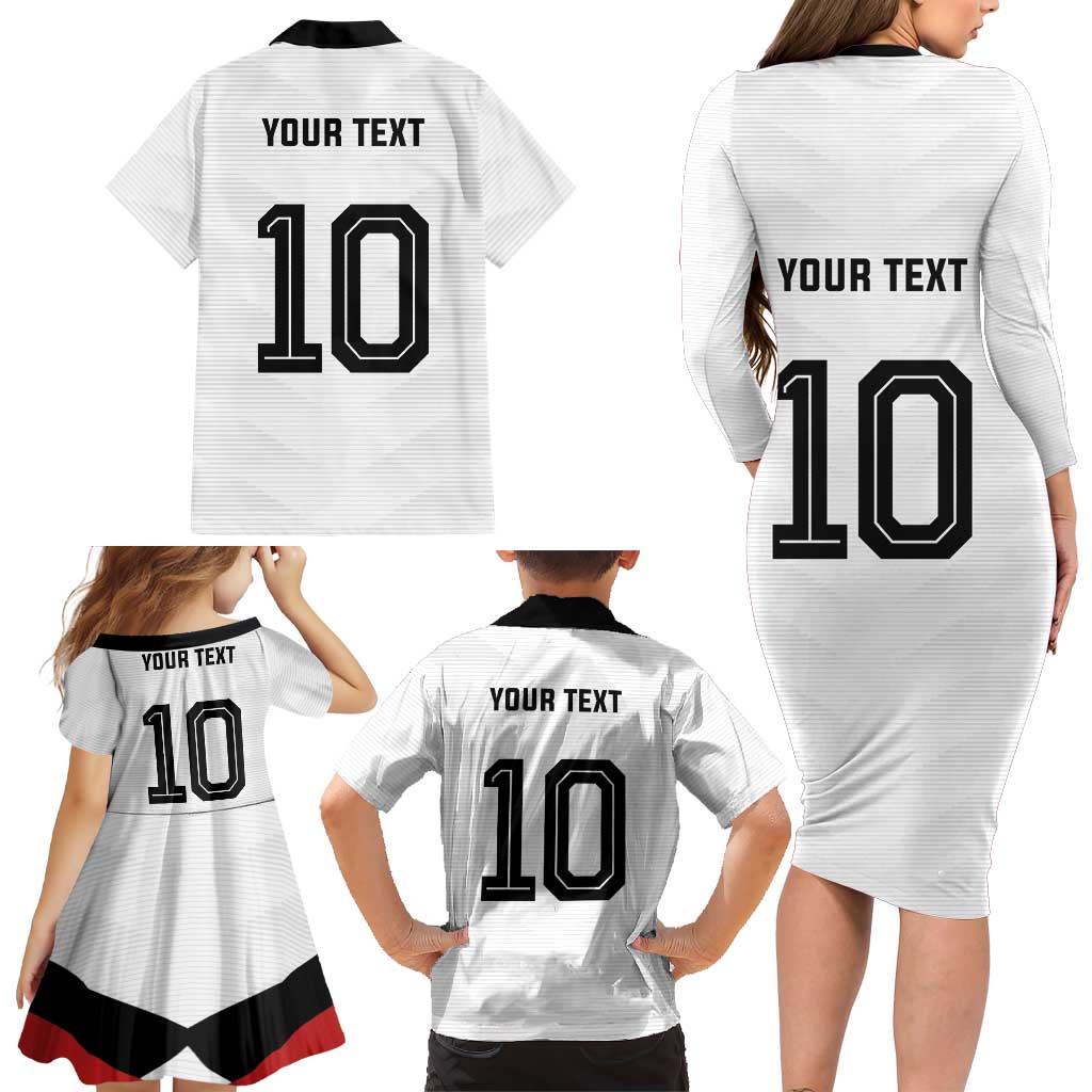 Custom Germany National Football Family Matching Long Sleeve Bodycon Dress and Hawaiian Shirt Die Mannschaft 2026 - Wonder Print Shop