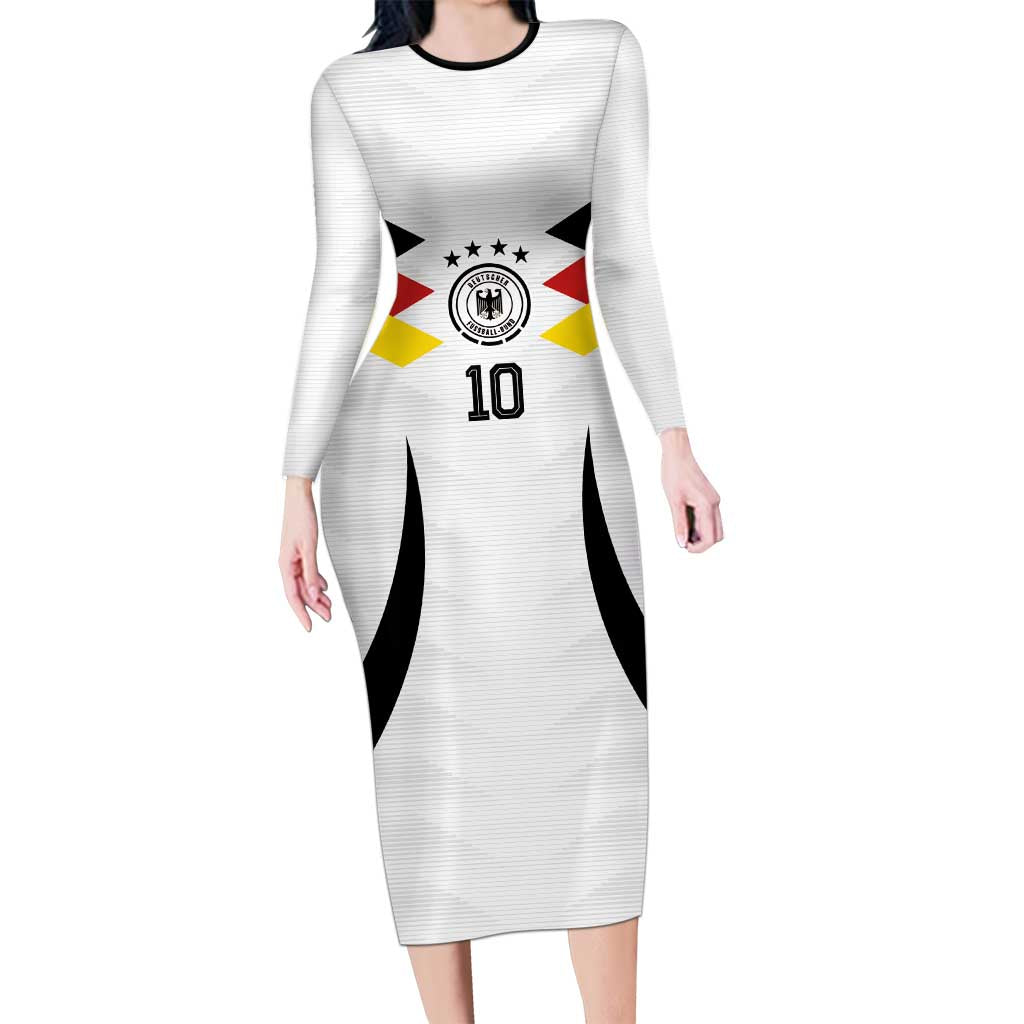 Custom Germany National Football Family Matching Long Sleeve Bodycon Dress and Hawaiian Shirt Die Mannschaft 2026 - Wonder Print Shop