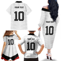 Custom Germany National Football Family Matching Off The Shoulder Long Sleeve Dress and Hawaiian Shirt Die Mannschaft 2026 - Wonder Print Shop