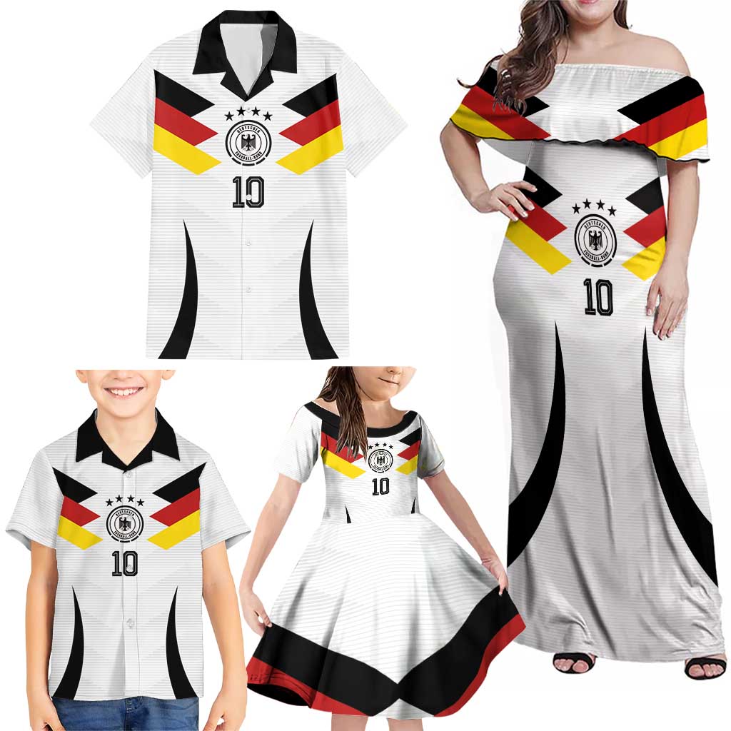 Custom Germany National Football Family Matching Off Shoulder Maxi Dress and Hawaiian Shirt Die Mannschaft 2026 - Wonder Print Shop